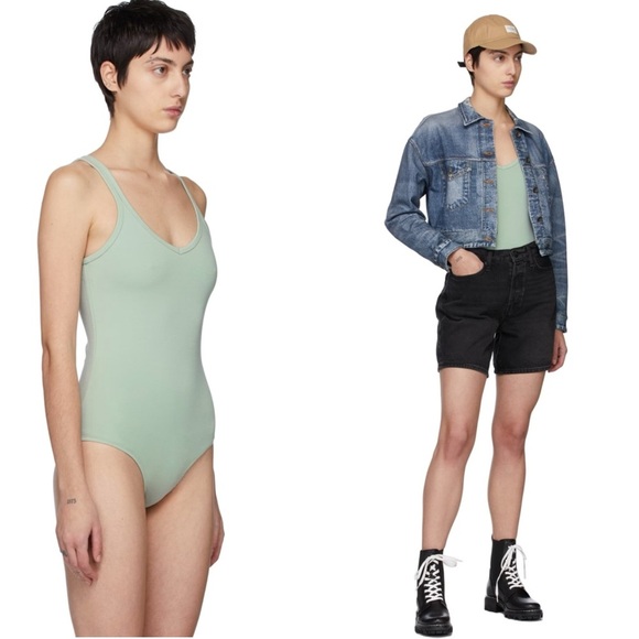 NWT RAG & BONE Green Archetype Roxie Bodysuit in Sage M - Picture 2 of 5